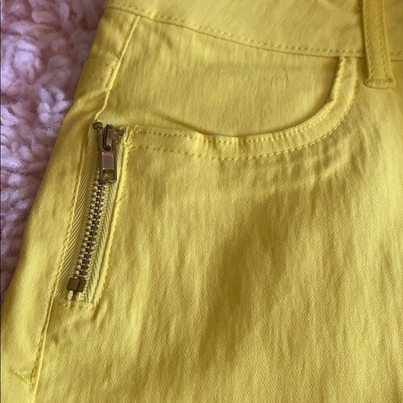 High Waisted Yellow Shorts - Picture 4 of 8